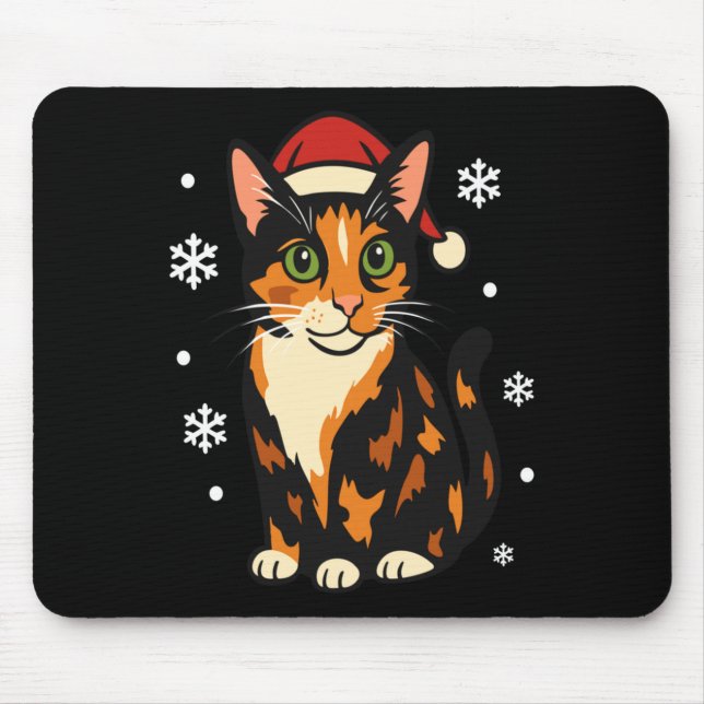 Holiday Kitten Cute Christmas Cat Design Uni Long  Mouse Pad (Front)
