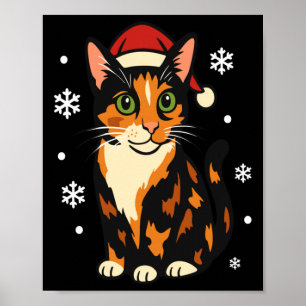 Holiday Kitten Cute Christmas Cat Design Uni Long  Poster