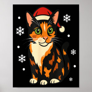 Holiday Kitten Cute Christmas Cat Design Uni  Poster