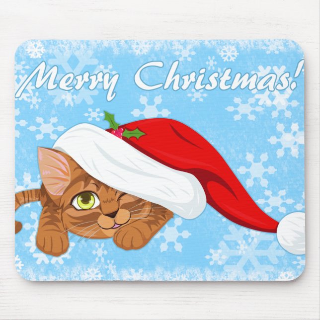 Holiday Kitten Mouse Pad (Front)
