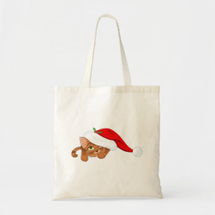 Holiday Kitten Tote Bag