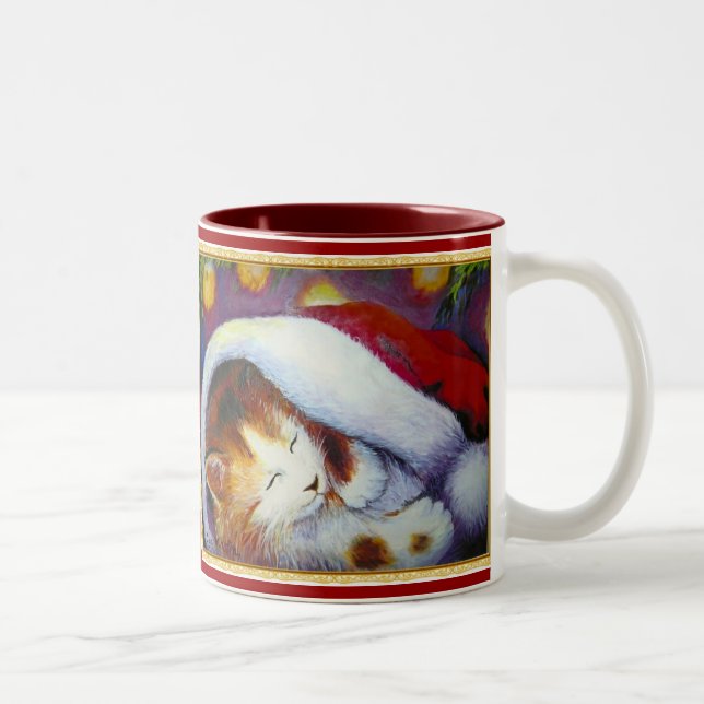 Holiday Kitty Two-Tone Coffee Mug (Right)