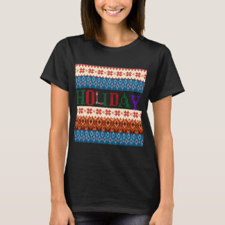  Holiday Knit Pattern T-Shirt