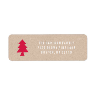 Holiday Kraft Return Address Label