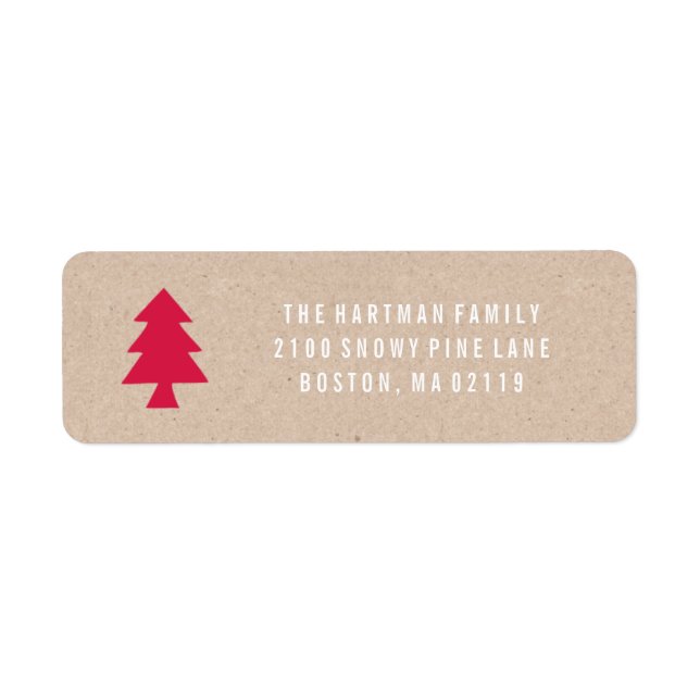 Holiday Kraft Return Address Label (Front)