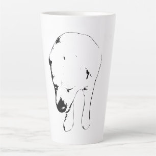 Holiday Labrador Head-Down Line Study Latte Mug