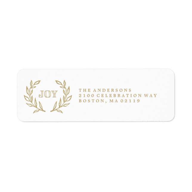 Holiday Laurels Collection Return Address Label (Front)