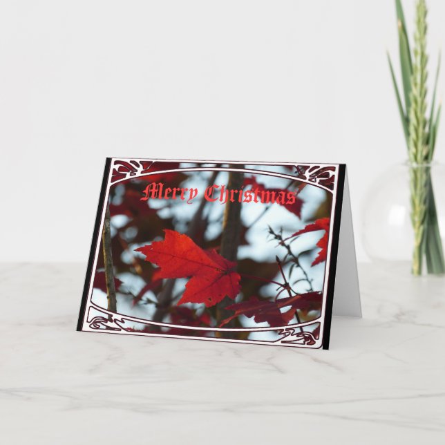 Holiday Leaves Card (Front)