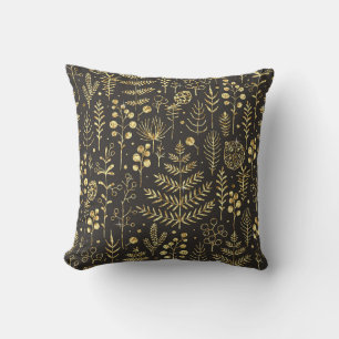 Holiday Leaves: Vintage Pine Cone Pattern Cushion