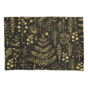 Holiday Leaves: Vintage Pine Cone Pattern Pillowcase