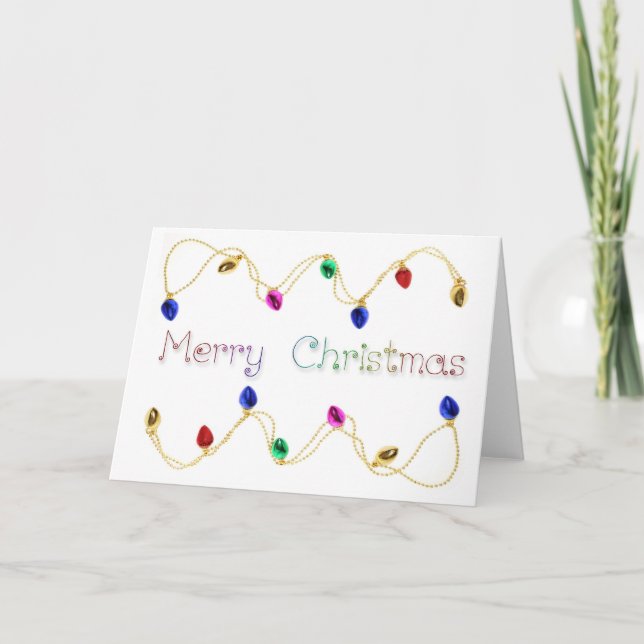 Holiday Light Border Card (Front)