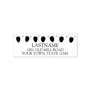 Holiday Lights Address Self-inking Stamp