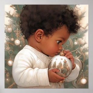 Holiday Lights & Black Baby's Gaze Poster