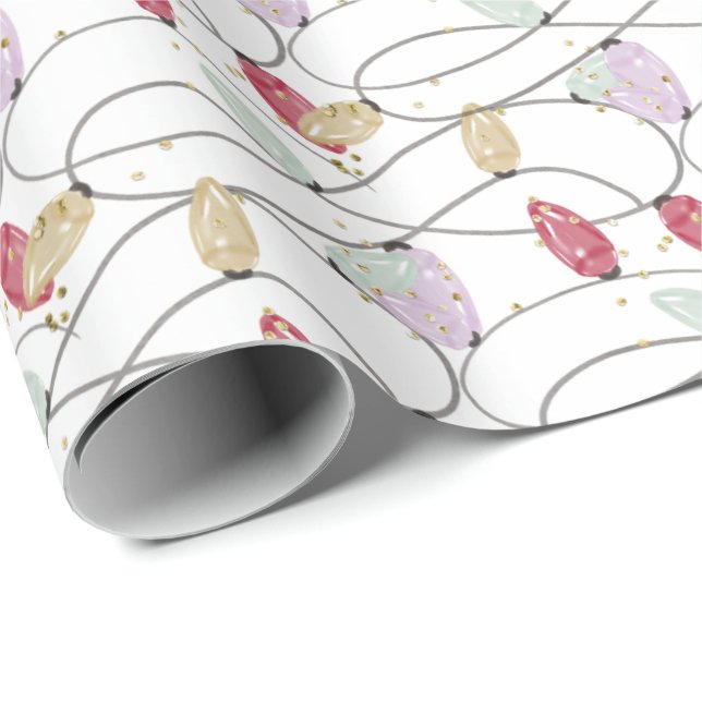 Holiday Lights Christmas Wrapping Paper (Roll Corner)
