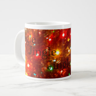 Holiday lights coffee mug words Jingle Jingle J..