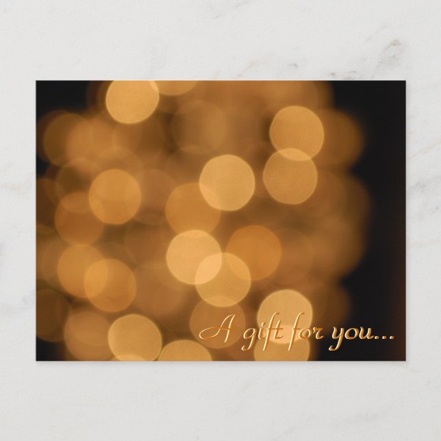 Holiday Lights Gift Certificate Postcard (Front)
