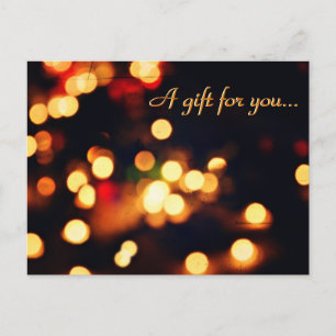Holiday Lights Gift Certificate Postcard