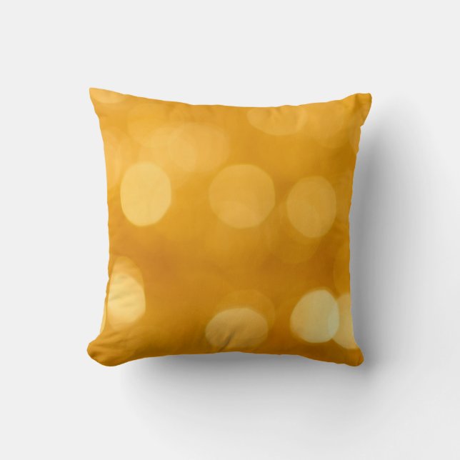 Holiday Lights Golden Spots Cushion (Front)