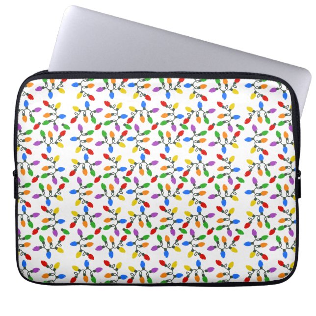Holiday Lights Laptop Sleeve (Front)
