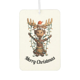 Holiday Lights Moose Car Air Freshener
