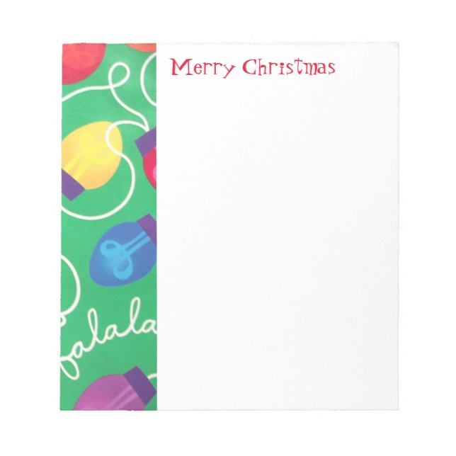 Holiday Lights Notepad (Front)