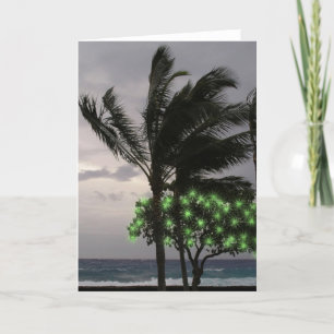 Holiday Lights on Palm Trees Card