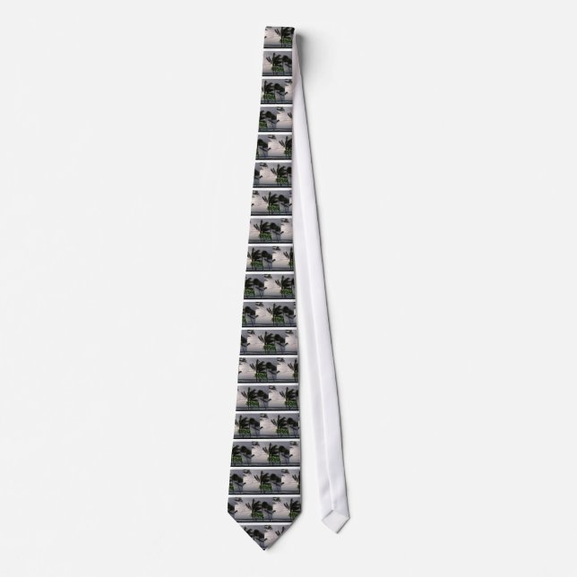 Holiday Lights on Palm Trees Tie (Front)