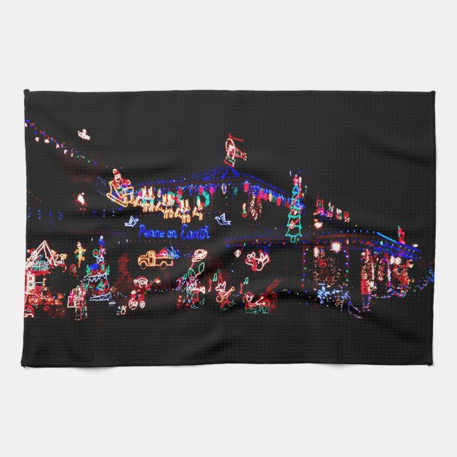 Holiday Lights Tea Towel (Horizontal)