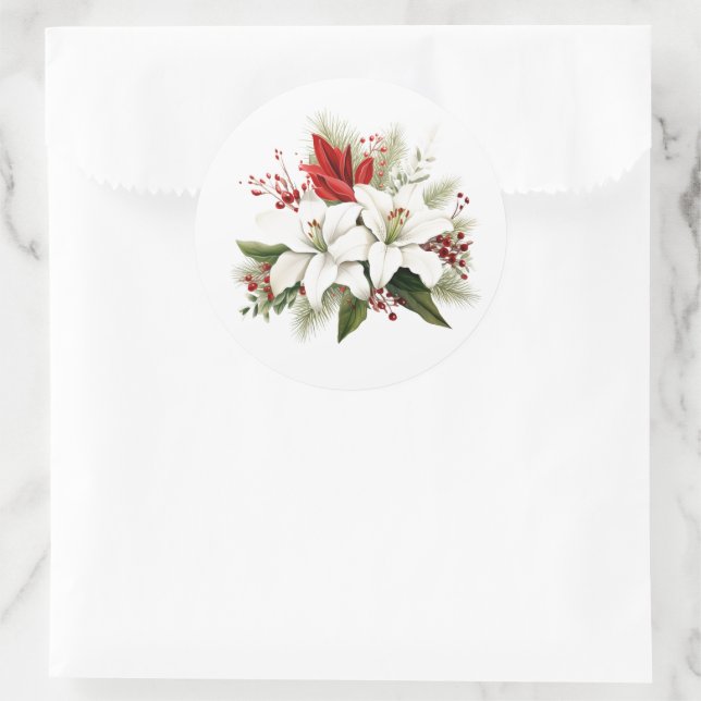 Holiday Lilies Stickers (Bag)