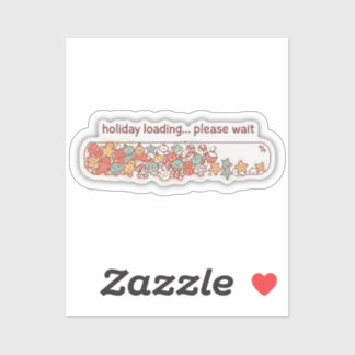 Holiday Loading Progress Bar Cute Christmas Vinyl