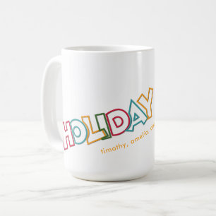 Holiday Love Merry & Bright Christmas party Coffee Mug