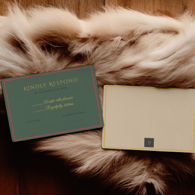 Holiday Luxe Elegant RSVP Card for Business (Creator Uploaded)
