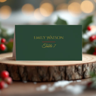 Holiday Luxe Modern Christmas Place Card 