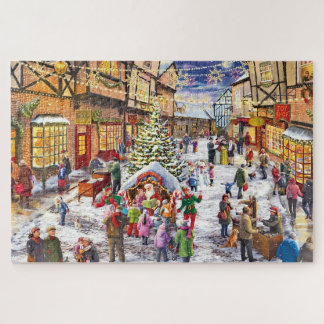 Holiday Magic in the Town Square Jigsaw Puzzle