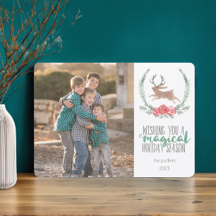 Holiday Magic   Woodland Jackalope Photo Cards