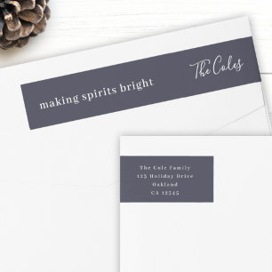 Holiday Mail Wrap Label   Making Spirits Bright