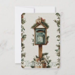 Holiday Mailbox Postal Carrier Thank You Card