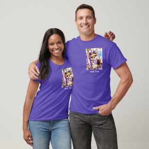 Holiday male Chihuahua Beach Relaxation (Purple) T-Shirt