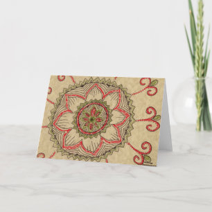 Holiday Mandala-Greeting Card