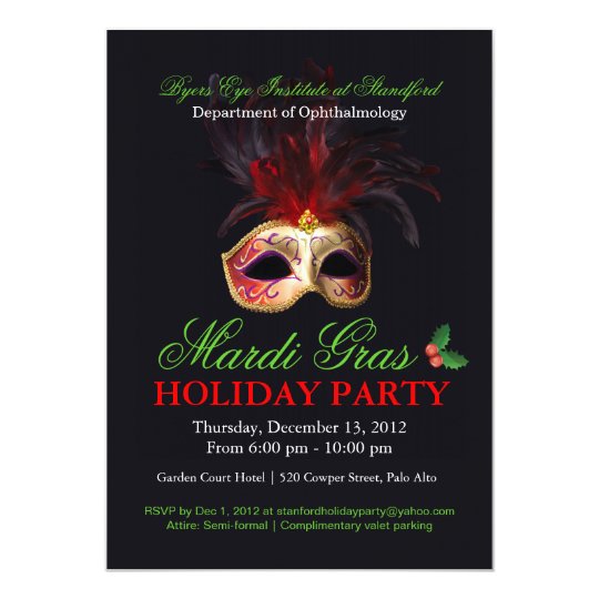 Holiday Masquerade Invitation