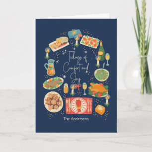 Holiday Meal Tidings Of Comfort & Joy Holiday Card