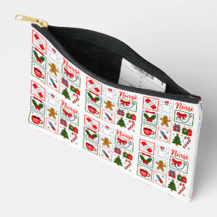 Holiday Medical with Stethoscope Christmas Nurse Accessory Pouch