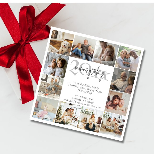 Holiday Memories 12 Photo Template Christmas (Holiday Memories 12 Photo Template Christmas cards by Ricaso. Add photographs and your own message)