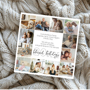 Holiday Memories 12 Photo Template Christmas