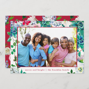 Holiday Merry and Bright Christmas Floral Photo