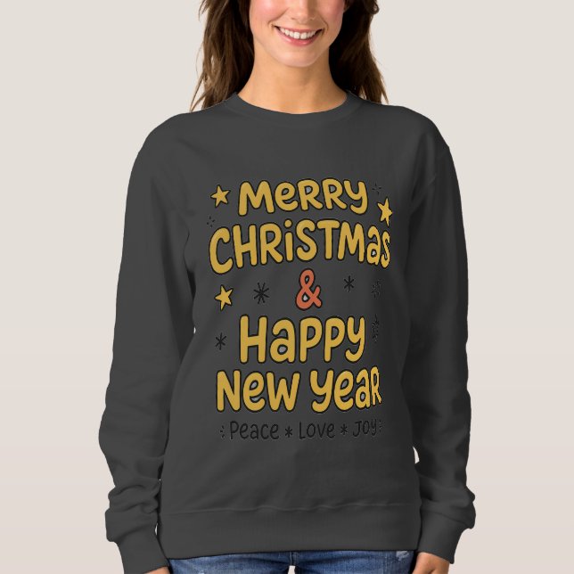 Holiday Merry Christmas Gift Sweatshirt for Women (Front)