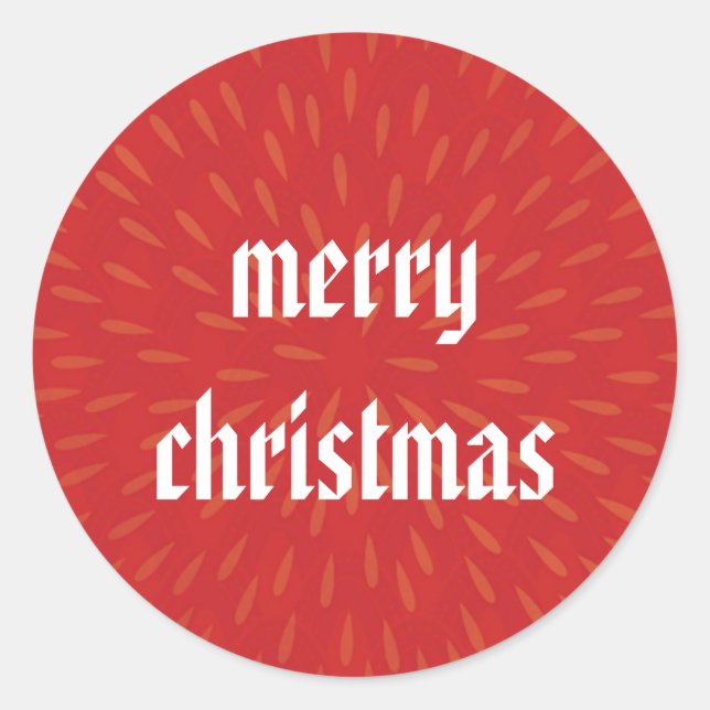 Holiday Merry Christmas Snowflakes Classic Round S Classic Round Sticker (Front)