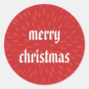 Holiday Merry Christmas Snowflakes Classic Round S Sticker