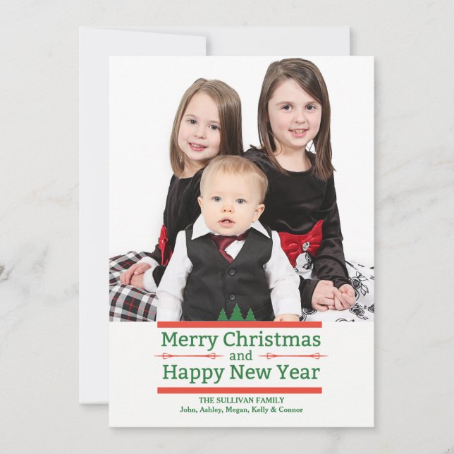 Holiday Message Photo Holiday Card (Front)