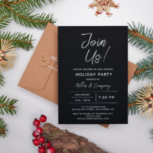 Holiday Modern Chic Corporate Christmas Party Invitation
